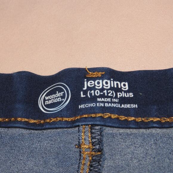 Wonder Nation Dark Wash Denim Pull On Girls Jeggings - Picture 5 of 7